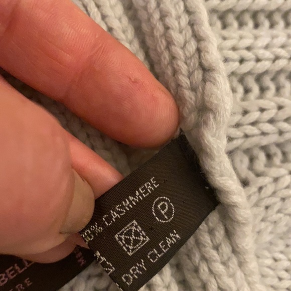 Rani Arabella Cashmere Throw Light Blue grey - Picture 7 of 7